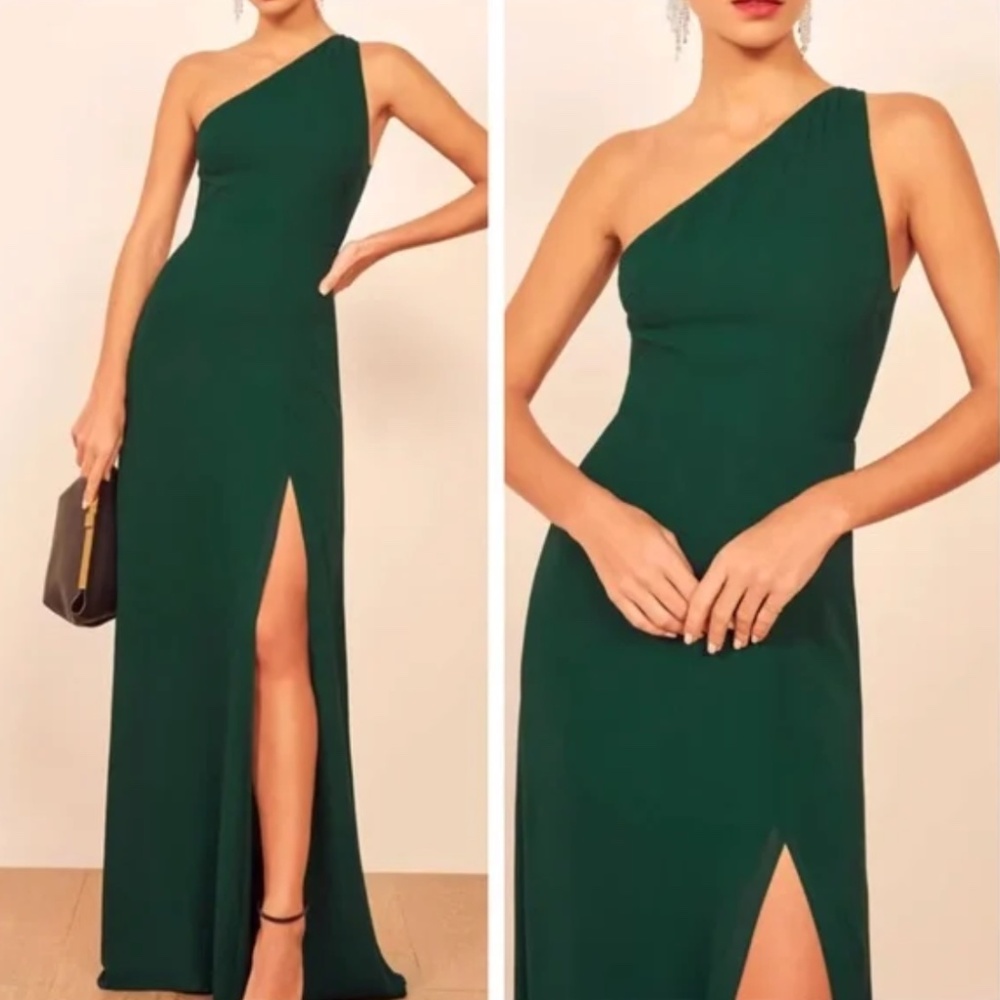 Reformation Evelyn Dress Emerald Green NWT